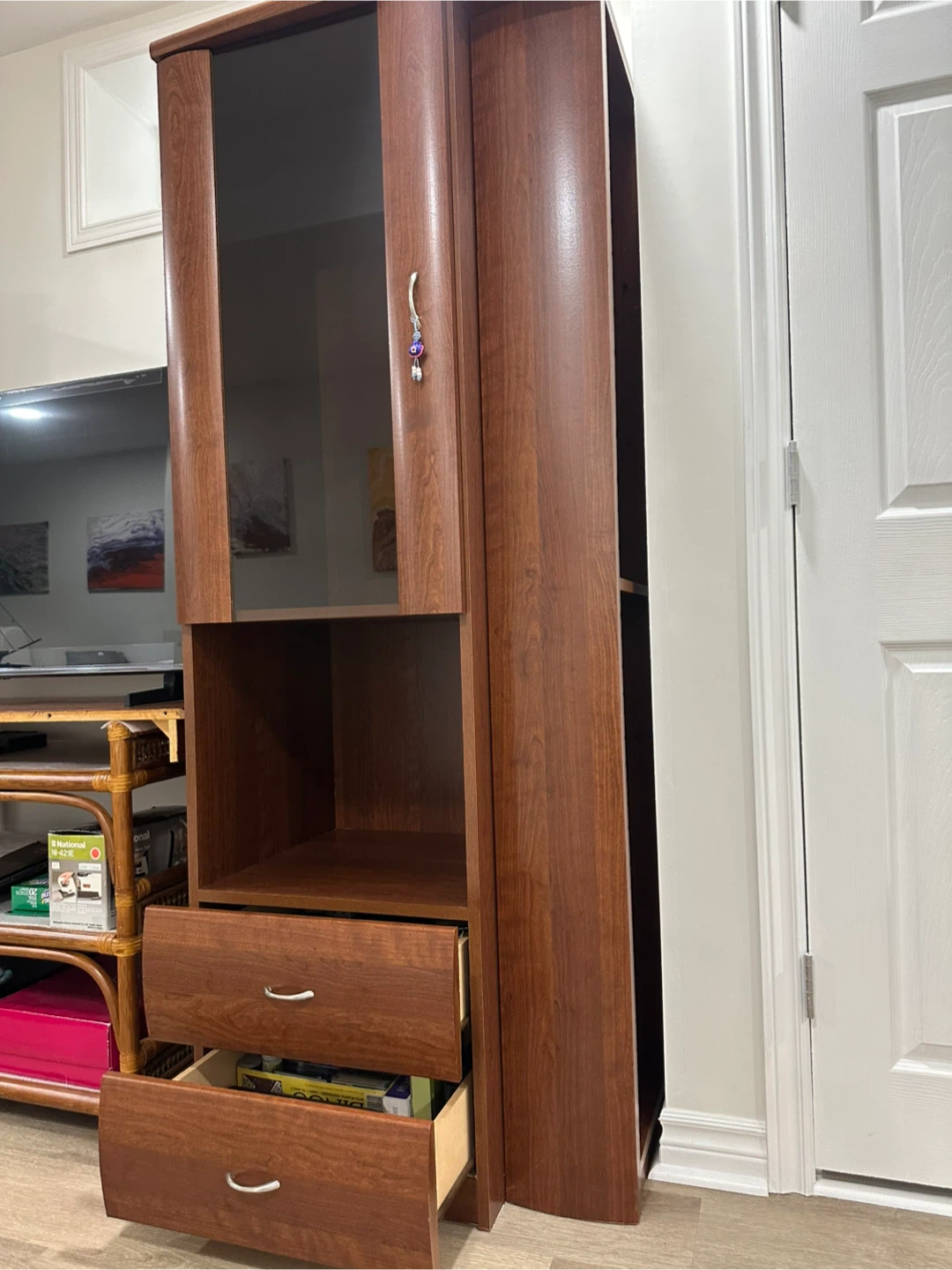 Tall Wooden Storage Cabinet - photo 5