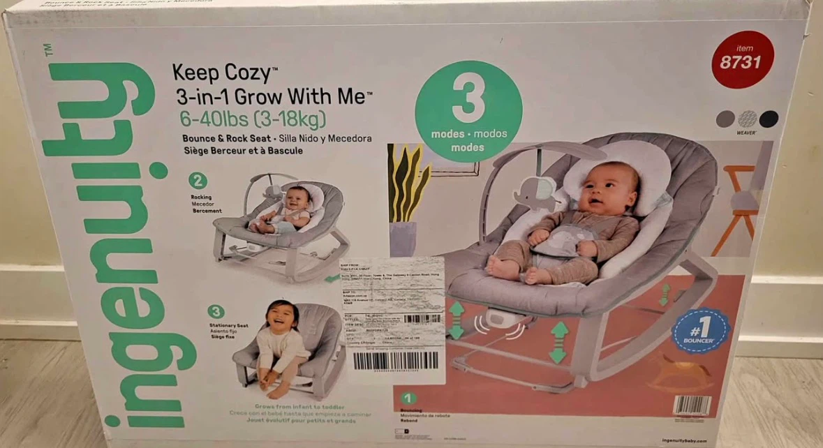 Ingenuity Keep Cozy 3-in-1 Grow With Me Bouncer