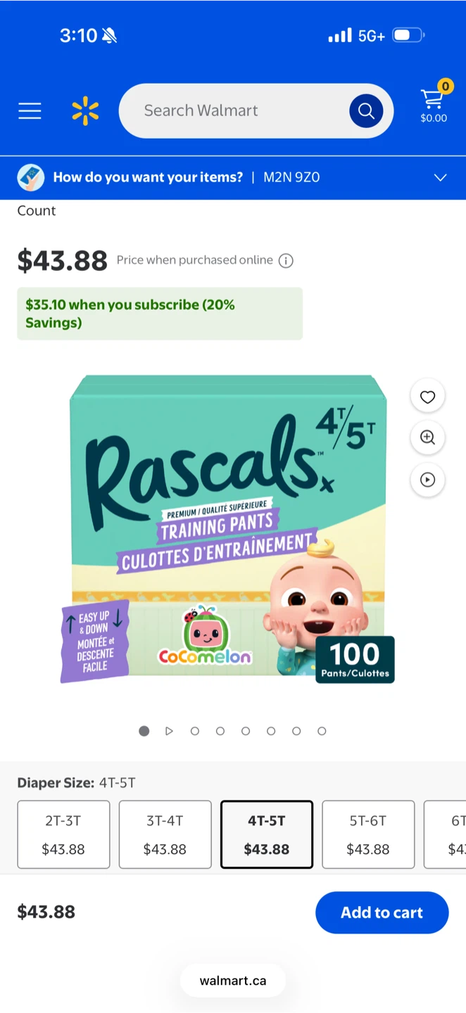 Rascals Cocomelon Training Pants 4T/5T