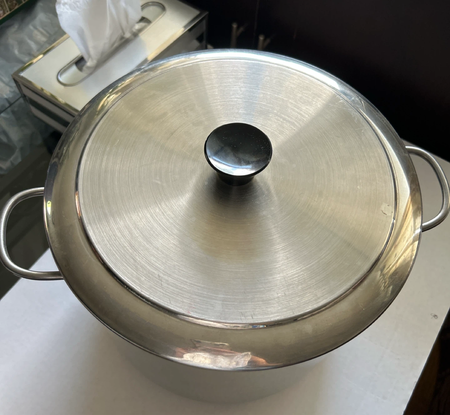 Large Stainless Steel Stock Pot with Rack - photo 3