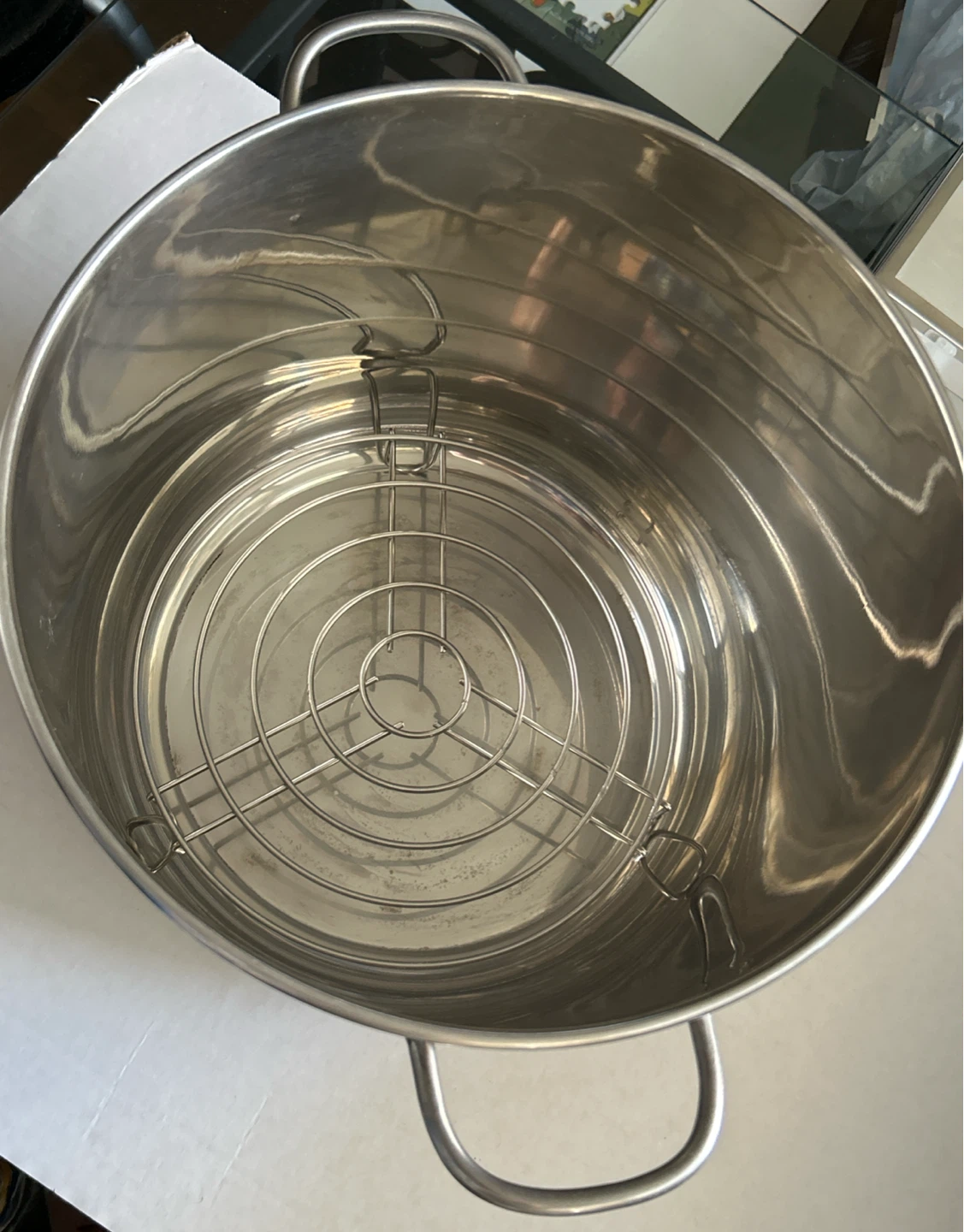 Large Stainless Steel Stock Pot with Rack - photo 4