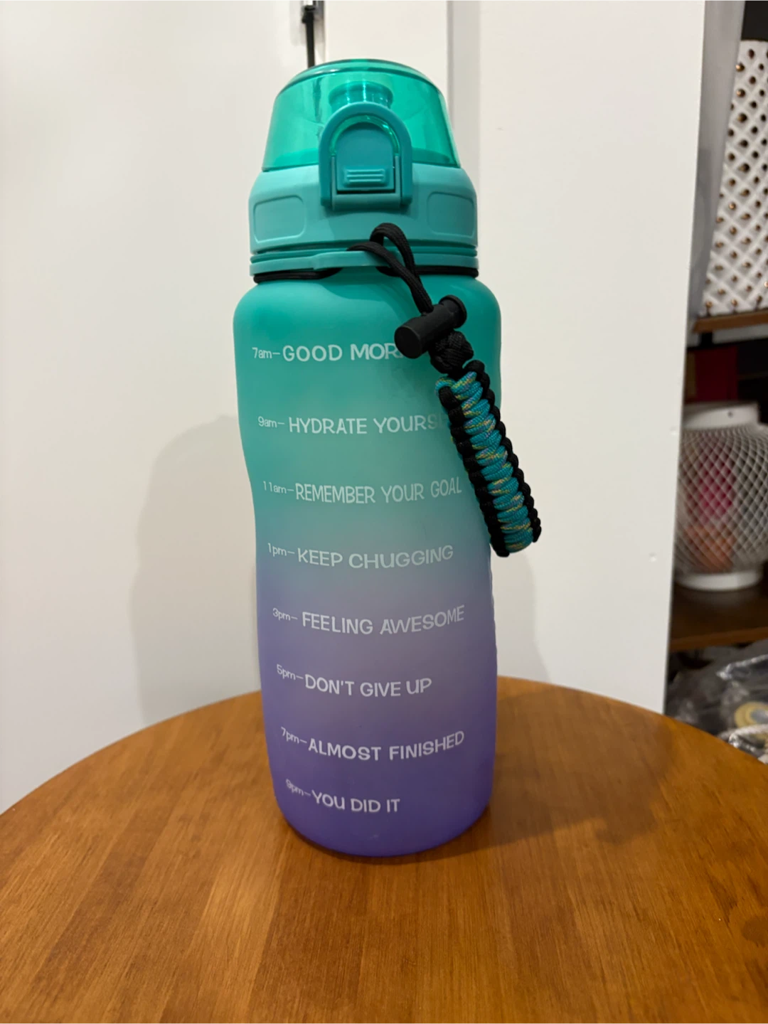 Extra Large Water Bottle with Time Markers