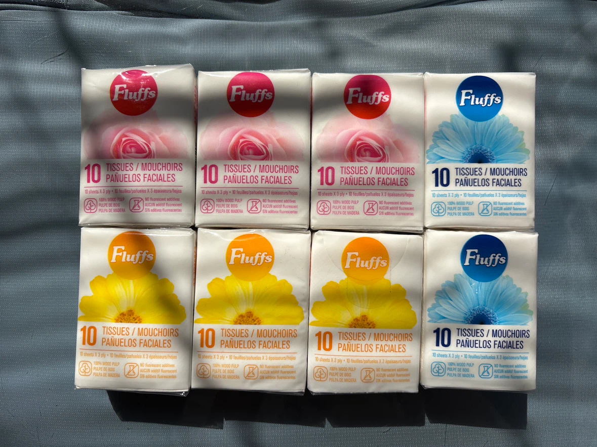 Fluffs Facial Tissues (Pack of 8)