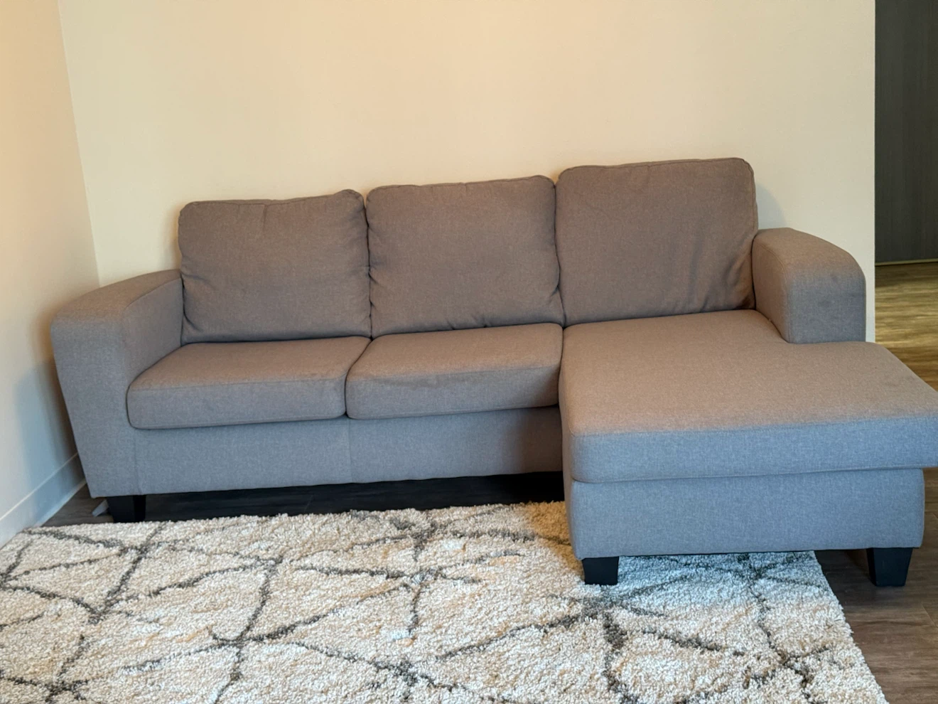 Grey Sectional Sofa with Chaise