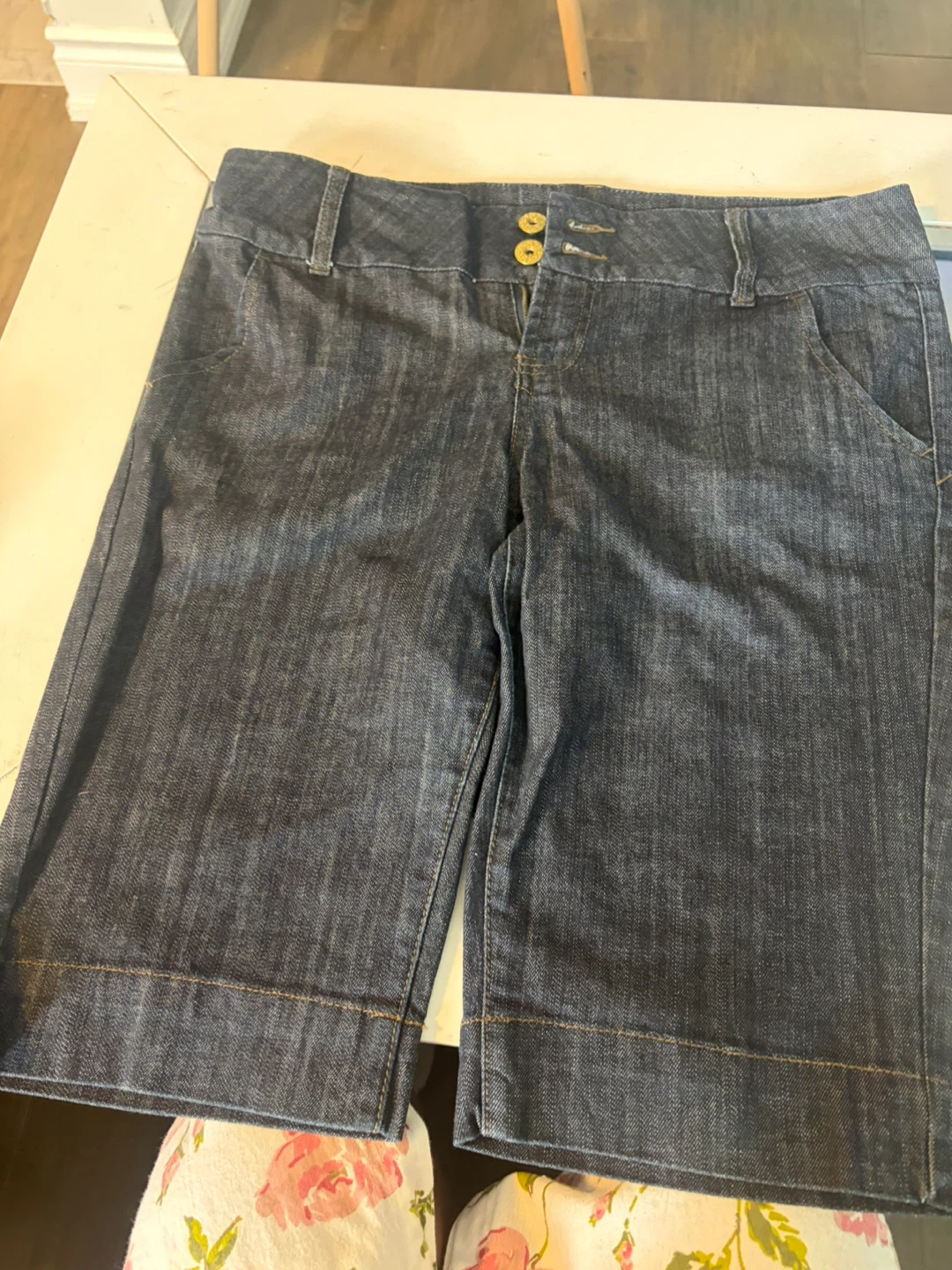 Fyld Denim Jean Shorts Size 14 - photo 3