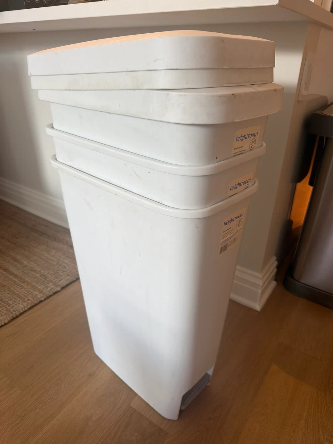 Pack of 3 Brightroom 11 Gallon Step-On Trash Can - photo 3