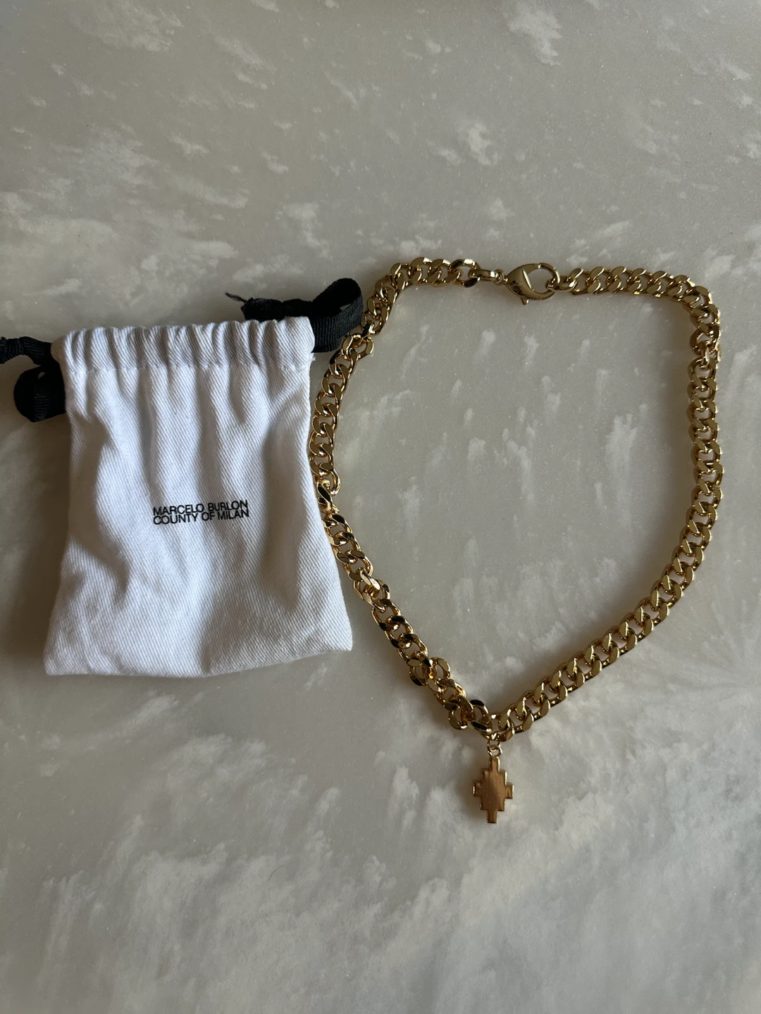 Marcelo Burlon Gold Cross Necklace - photo 2