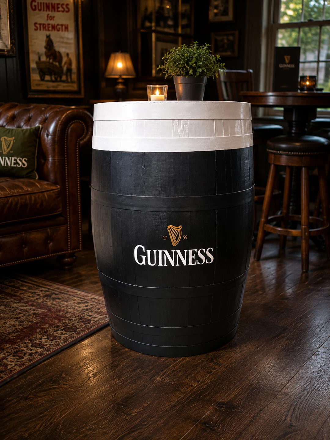 Guinness Barrel Pub Table