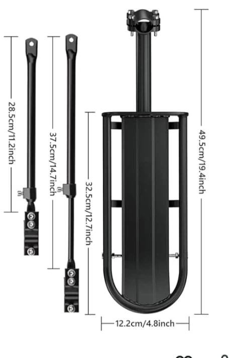 Black Bicycle Rear Rack - photo 2