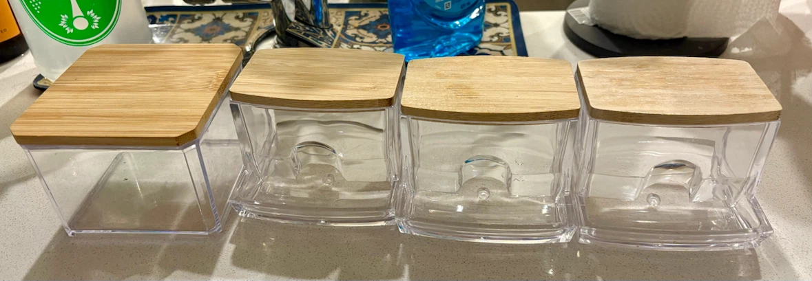 Clear Square Containers with Bamboo Lids - photo 2