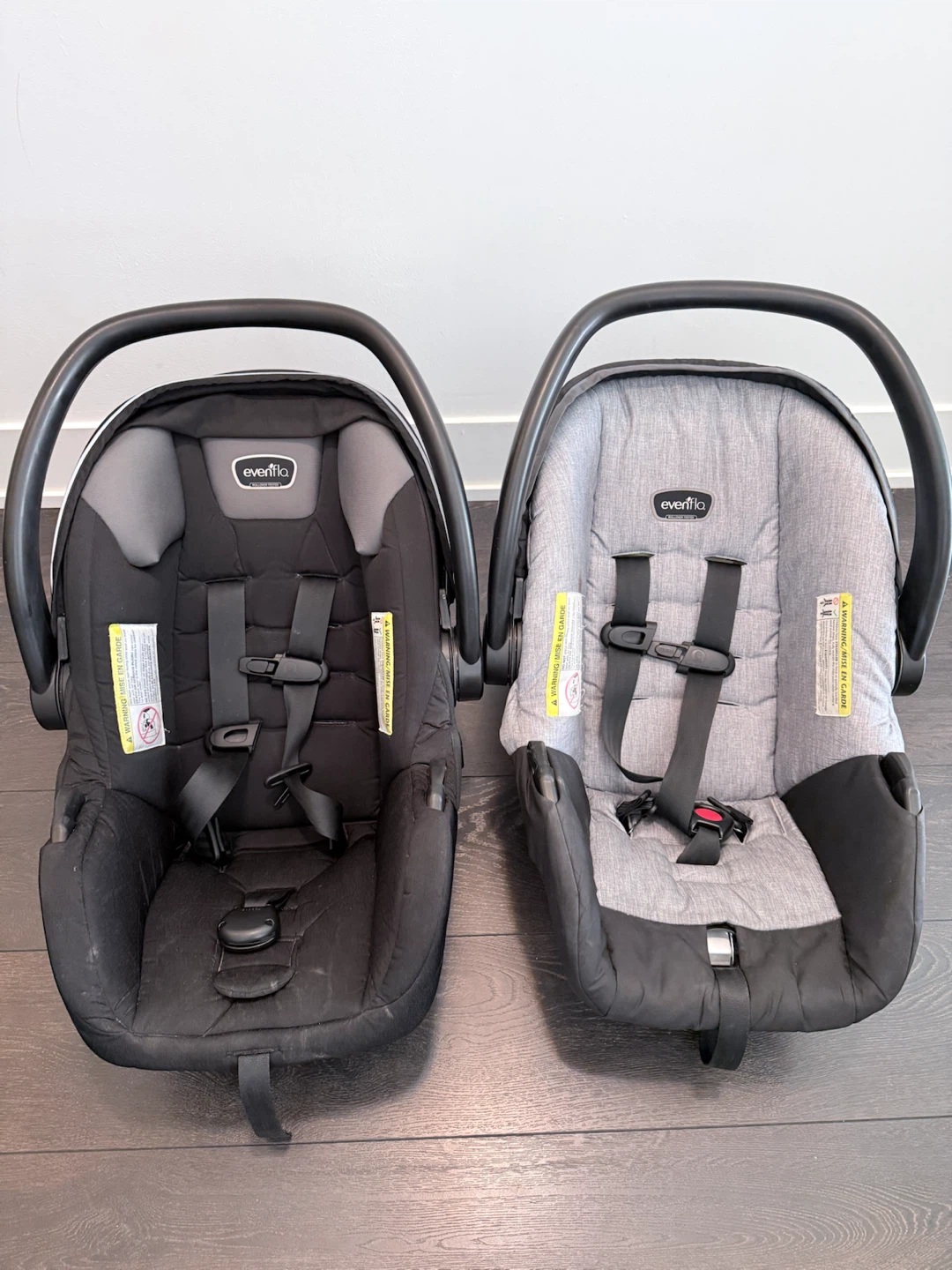 Evenflo Xpand Stroller with Two Infant Car Seats