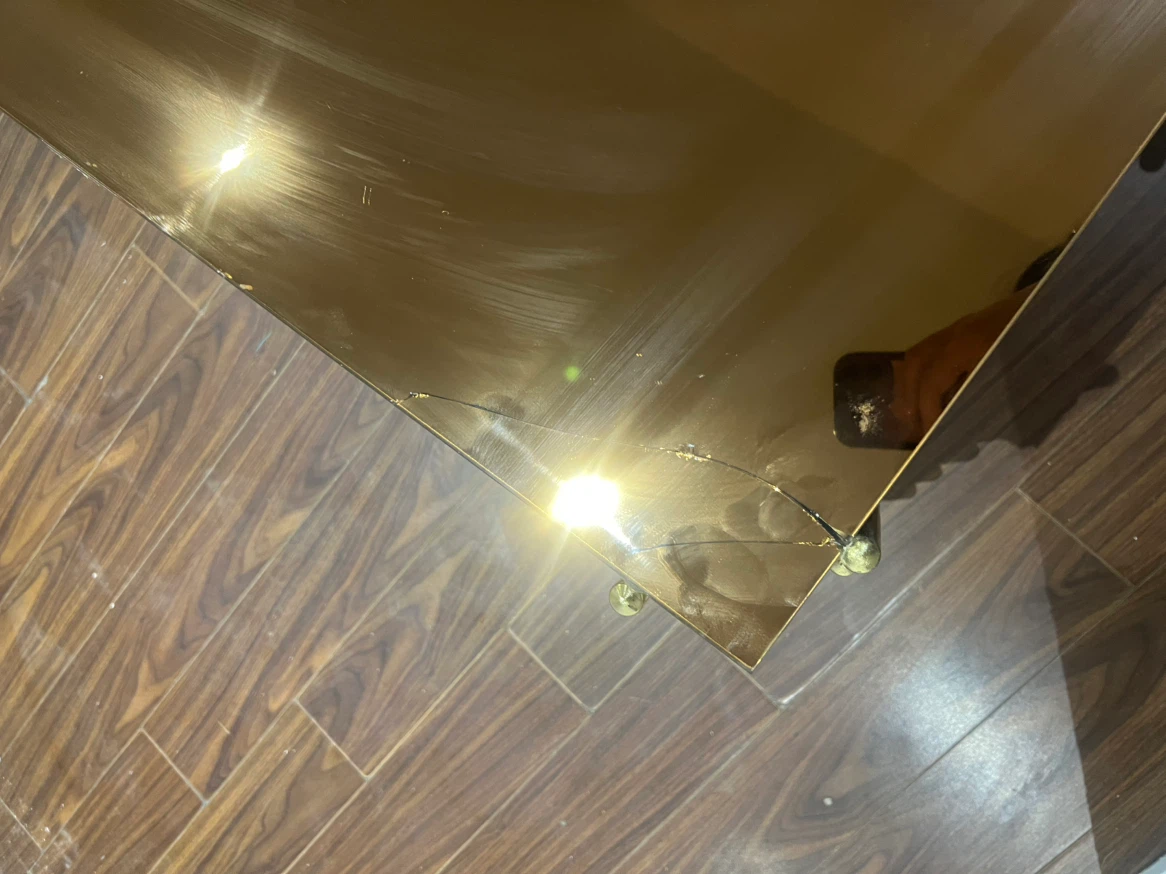 Vintage Brass and Smoked Glass Coffee Table - photo 3