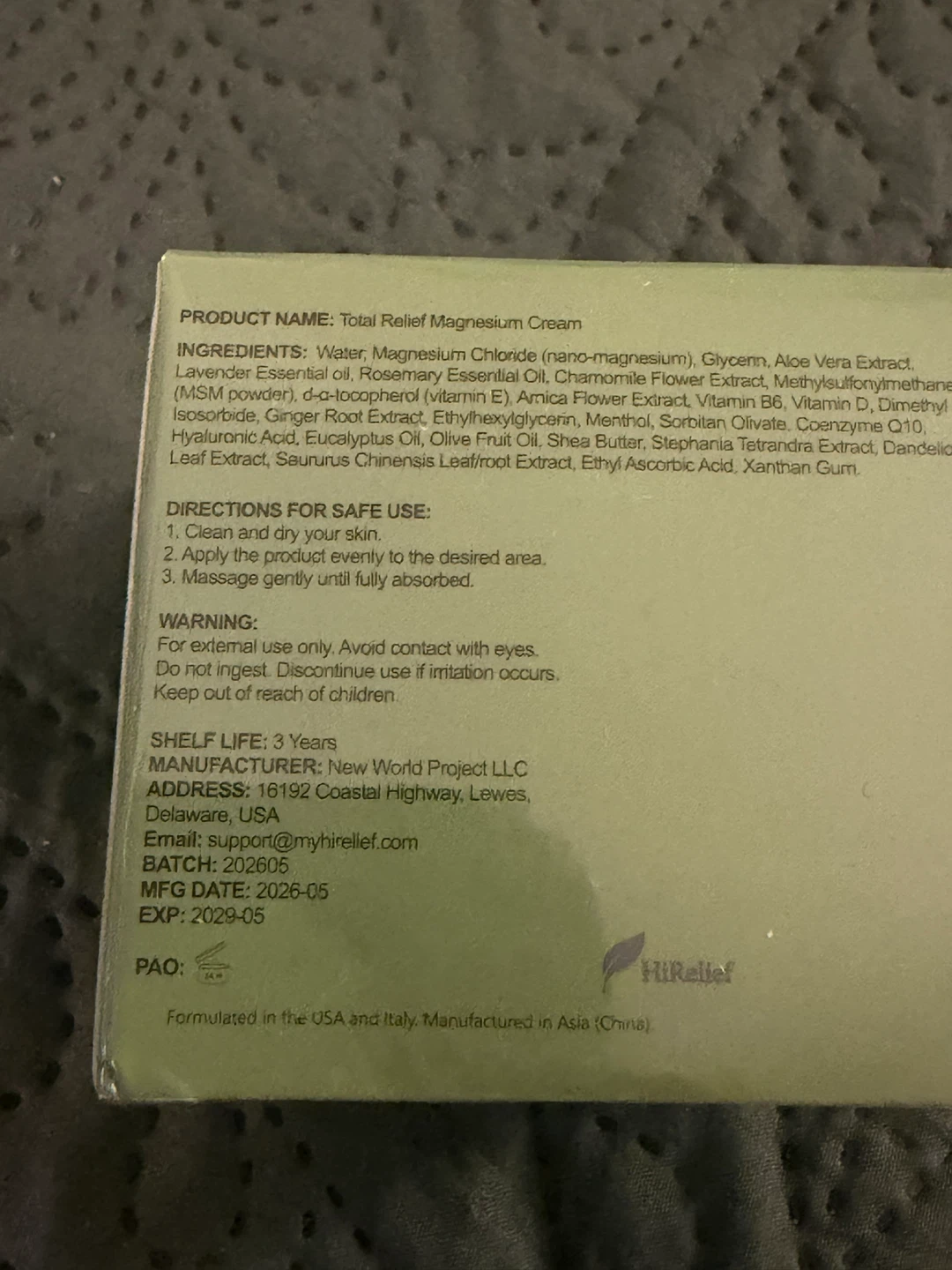 HiRelief Total Relief Soothing Magnesium Cream - photo 4