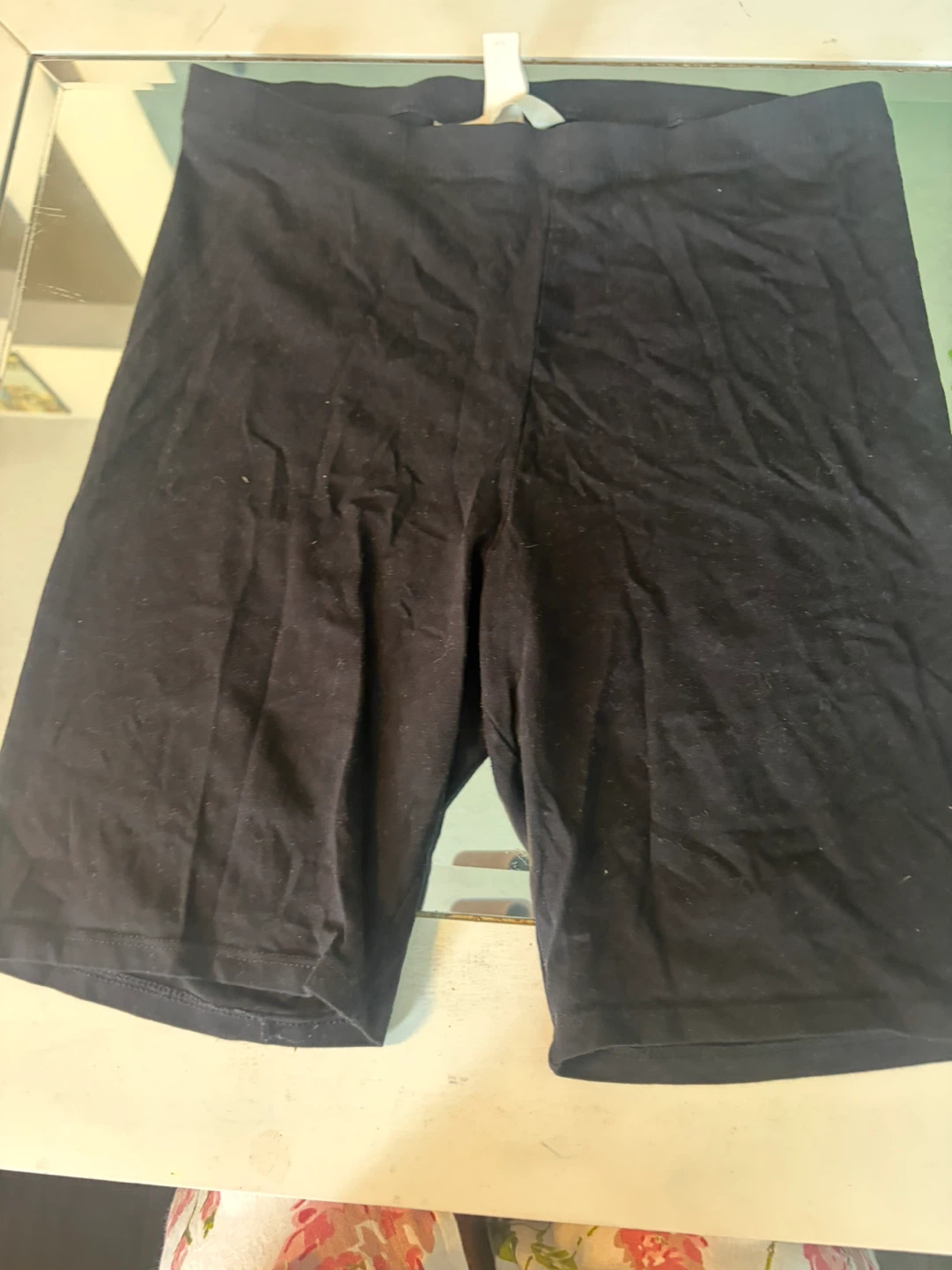 H&M Black Cotton Bike Shorts