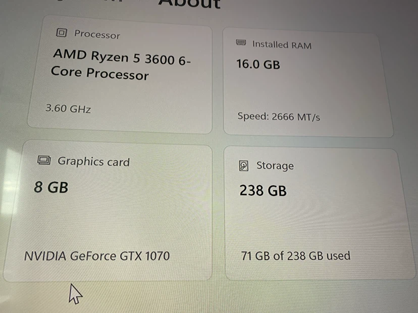 Custom Gaming PC - Ryzen 5 3600, GTX 1070, 16GB RAM - photo 2