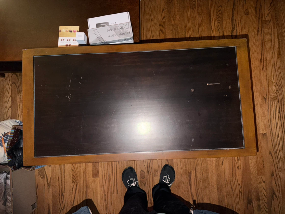 Three-Tier Wood and Black Accent Coffee Table - photo 3