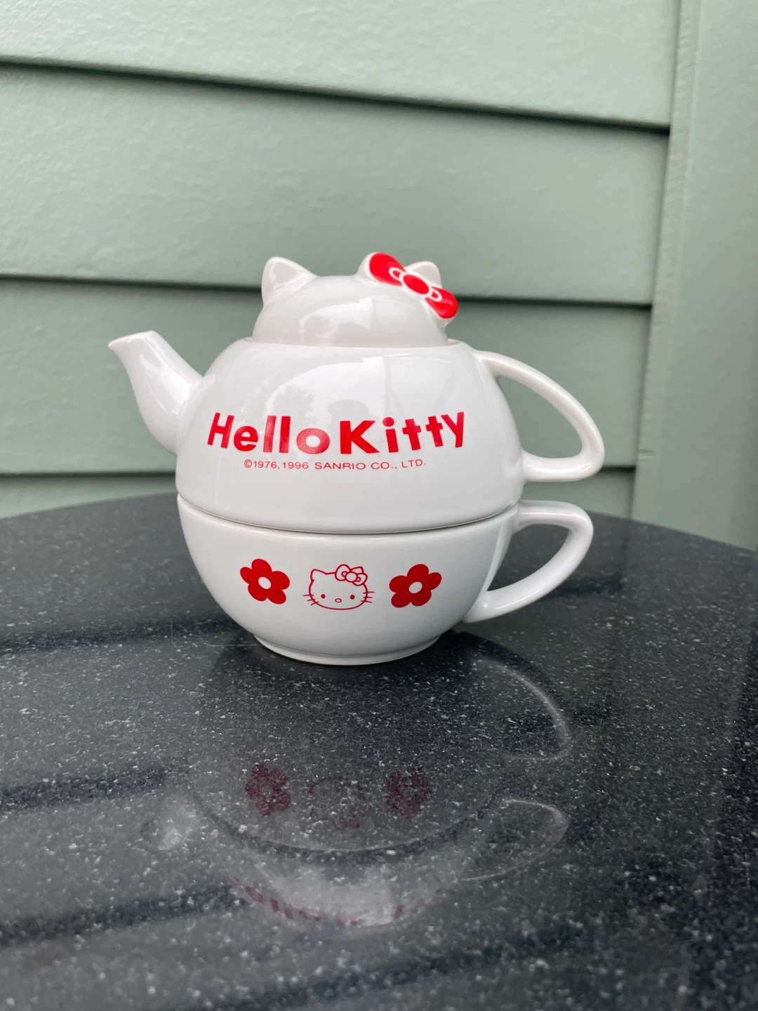 Vtg 1996 Hello Kitty ceramic tea for one set - photo 2