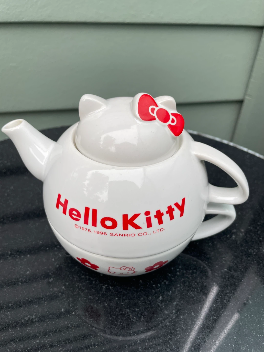 Vtg 1996 Hello Kitty ceramic tea for one set - photo 3