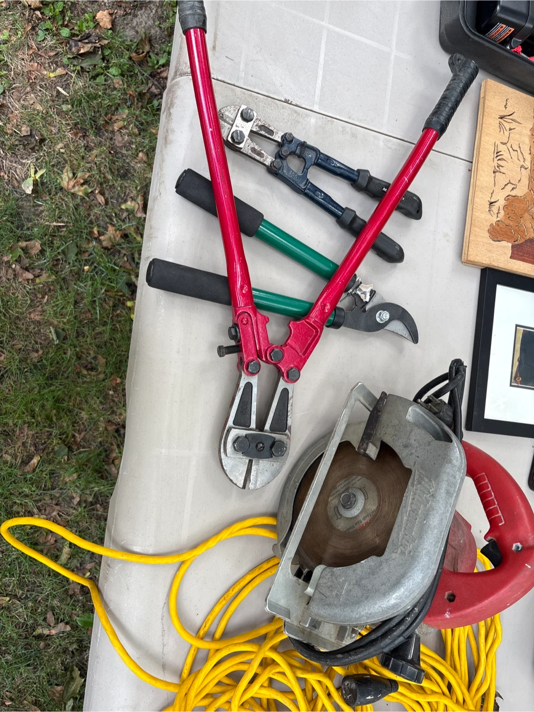 Bolt Cutters and Circular Saw