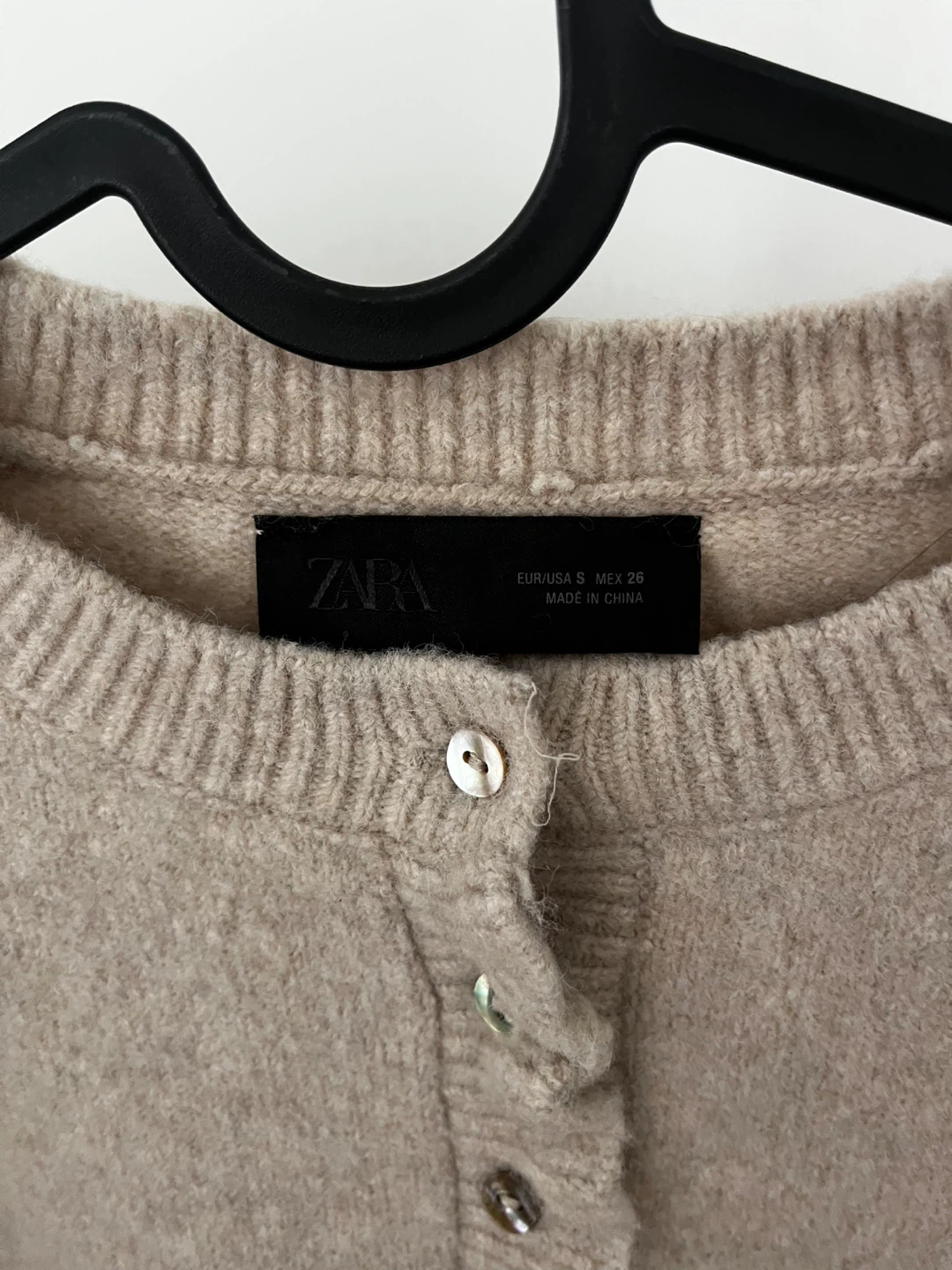 Zara Ruffled Cardigan Beige Small - photo 3