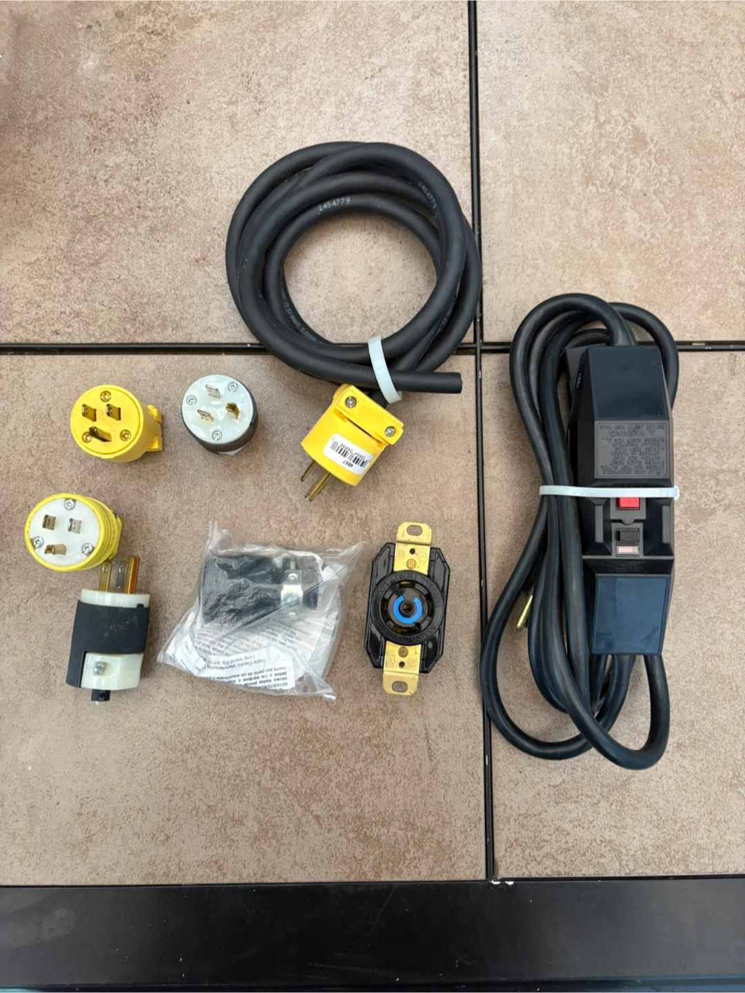 Lot of Electrical Plugs and Adapters