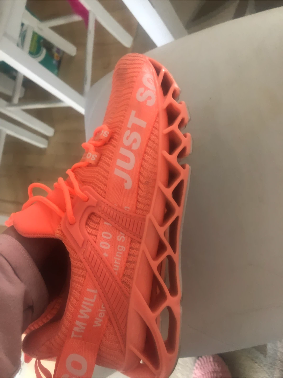 Florescent Pink "JUST SO" Sneakers