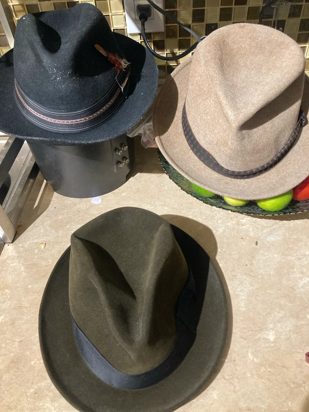 Assorted Vintage Fedora Hats