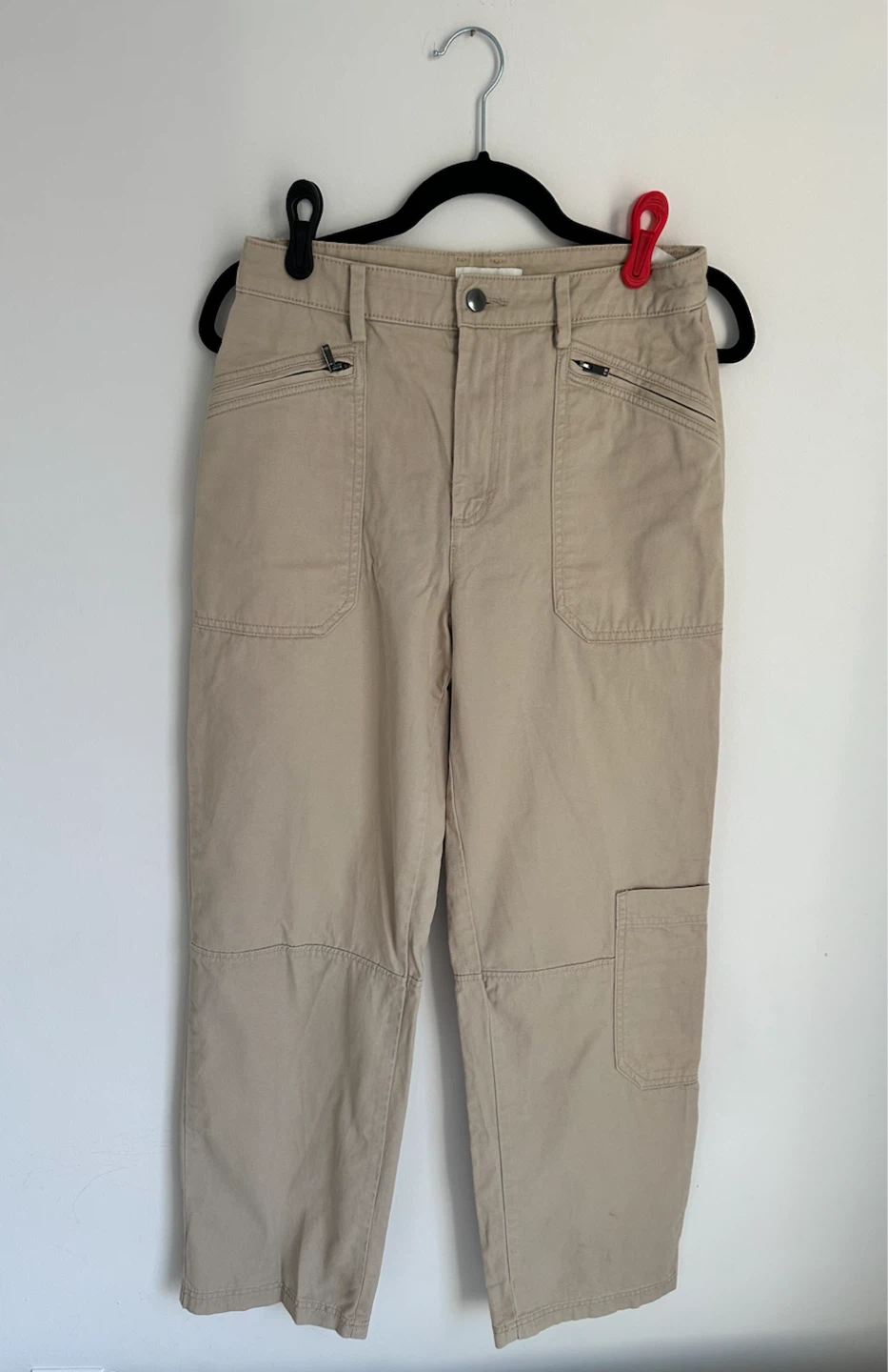 H&M Beige Cargo Pants Size 4