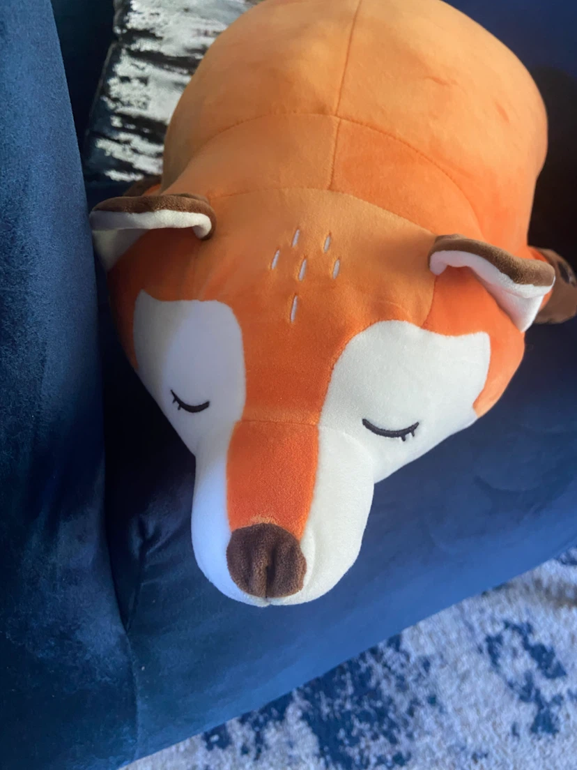 30'' Giant Sleeping Orange Fox Plush Stuffed Animal Pillow - photo 3
