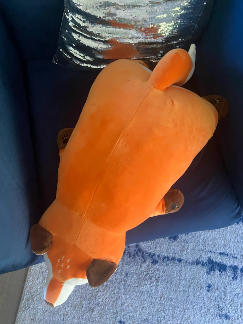 30'' Giant Sleeping Orange Fox Plush Stuffed Animal Pillow - photo 4