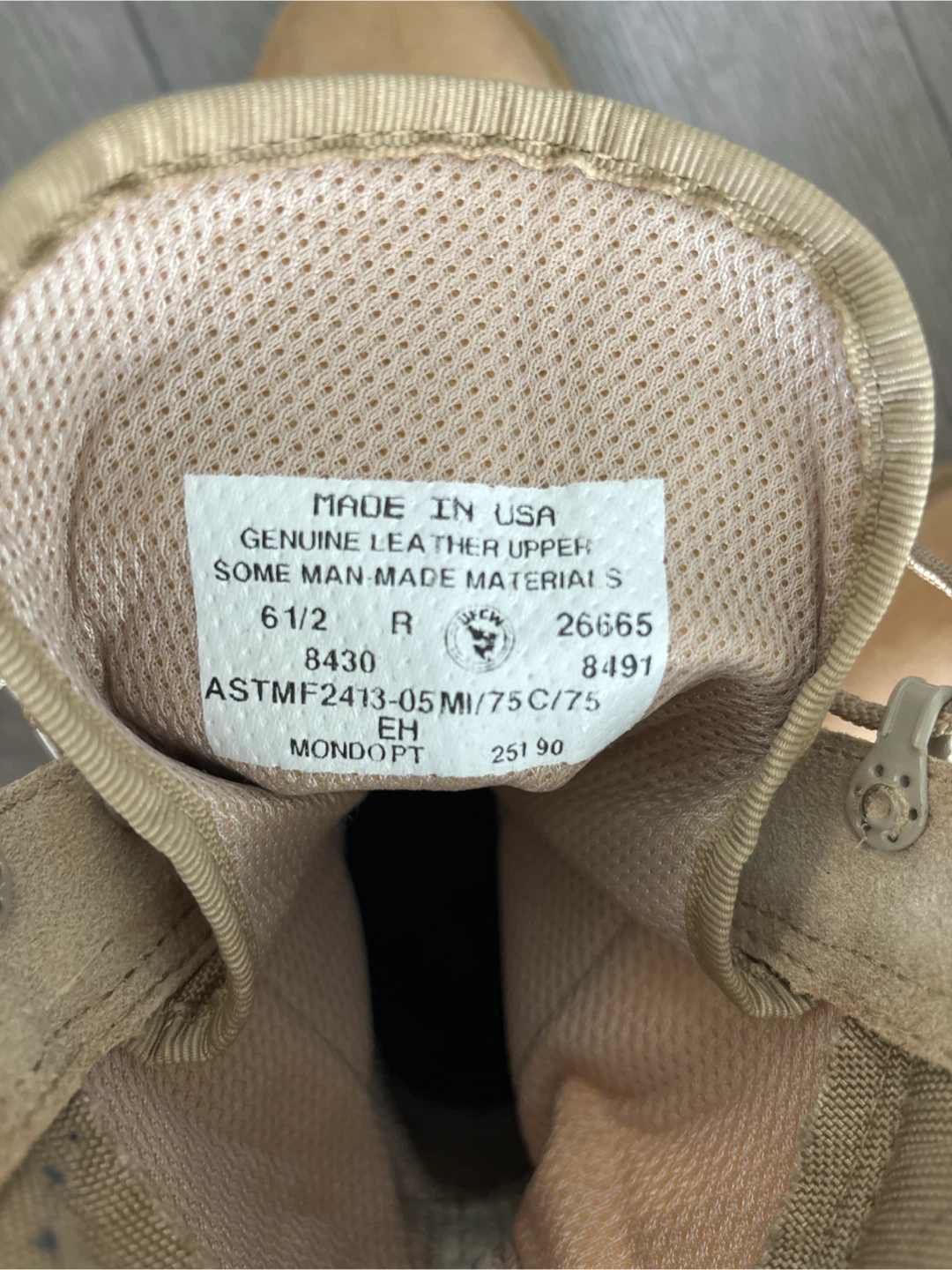 Tan Military Boots Size 6.5