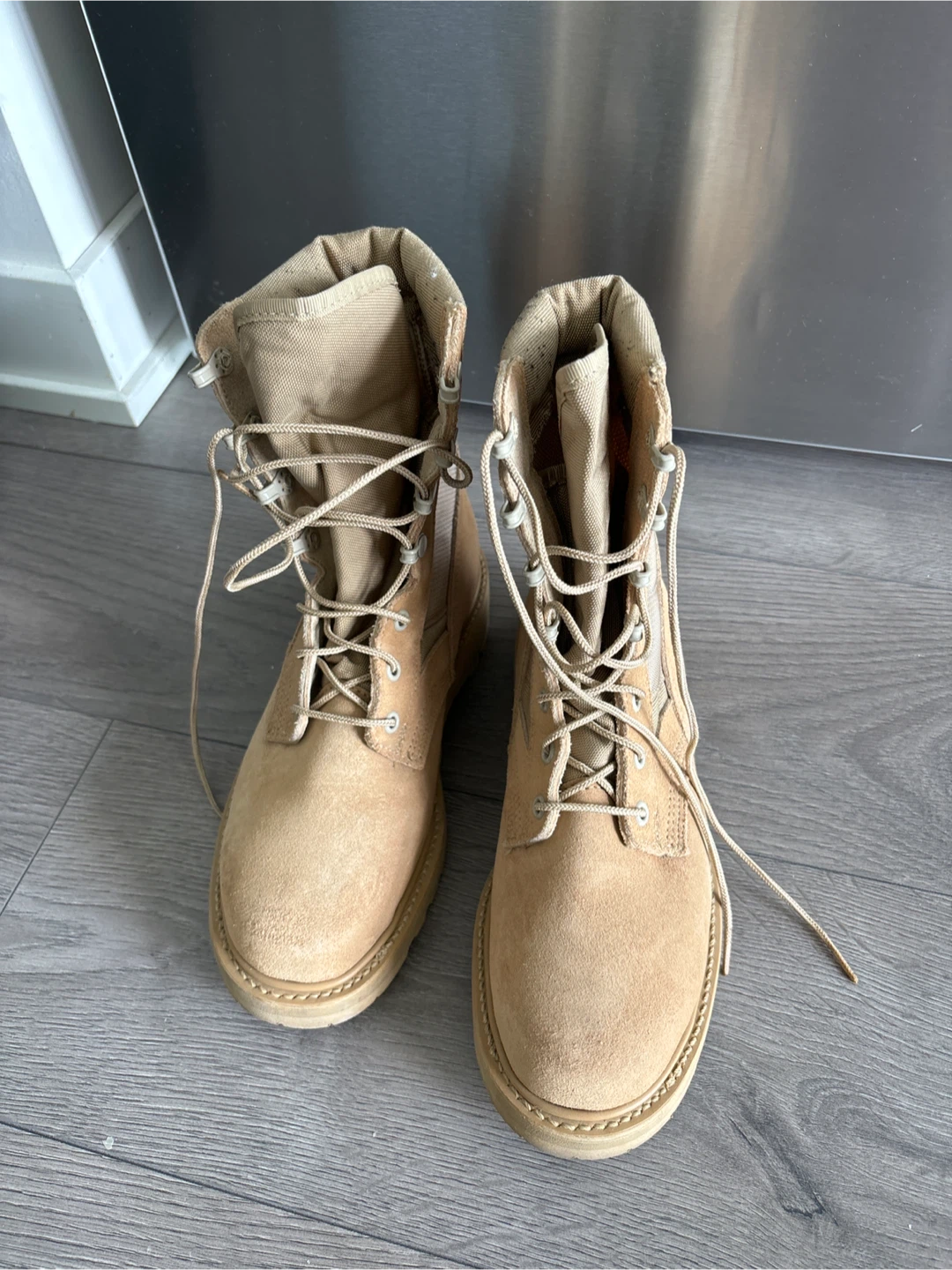 Tan Military Boots Size 6.5 - photo 2
