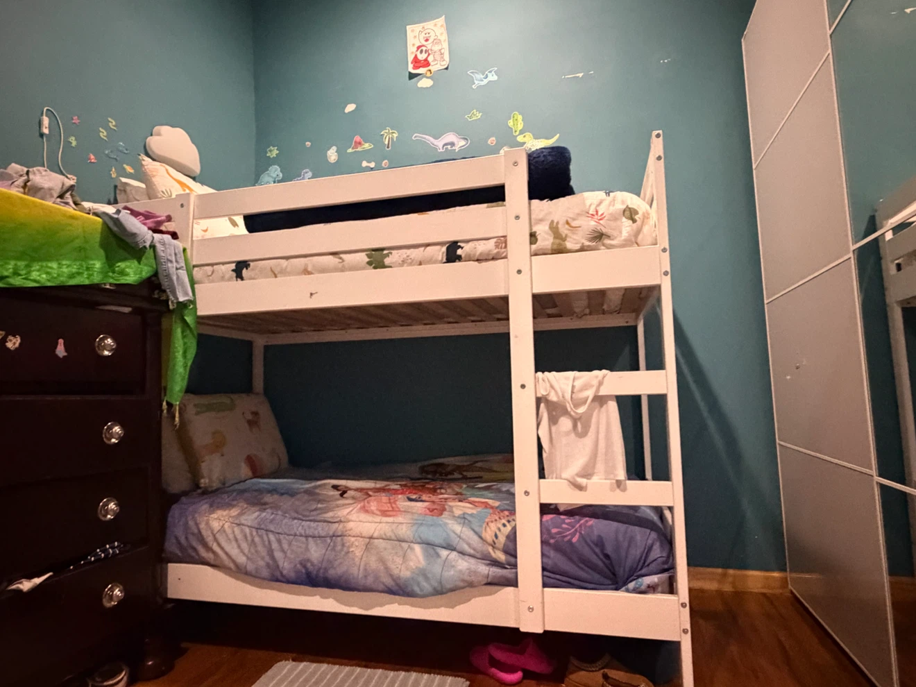 White Twin Bunk Bed