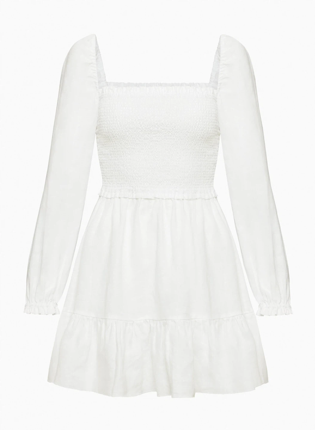 Aritzia Wilfred XS 100% Organic Linen White Mini Dress - photo 5