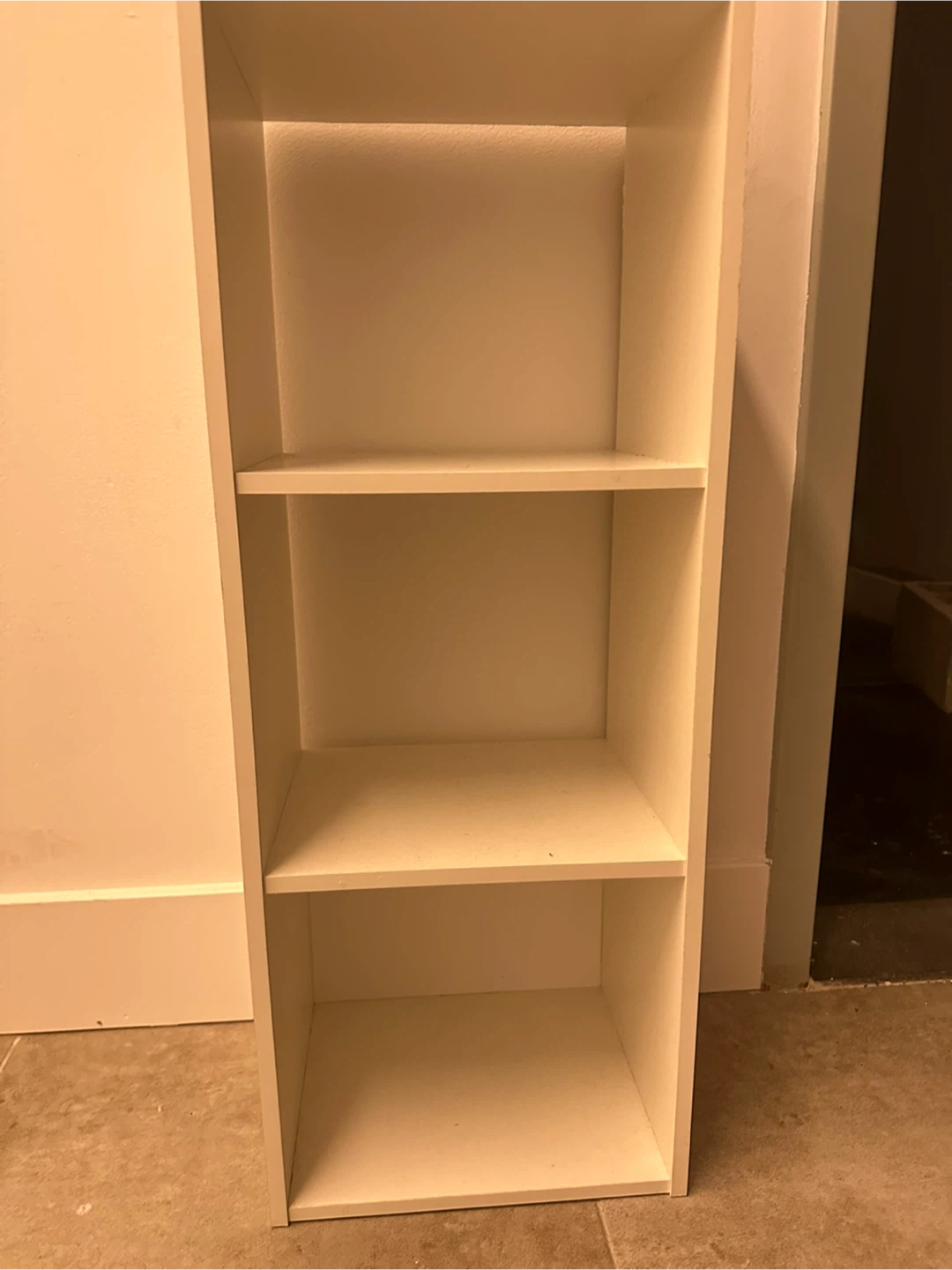 White 3-Tier Cube Shelf - photo 2