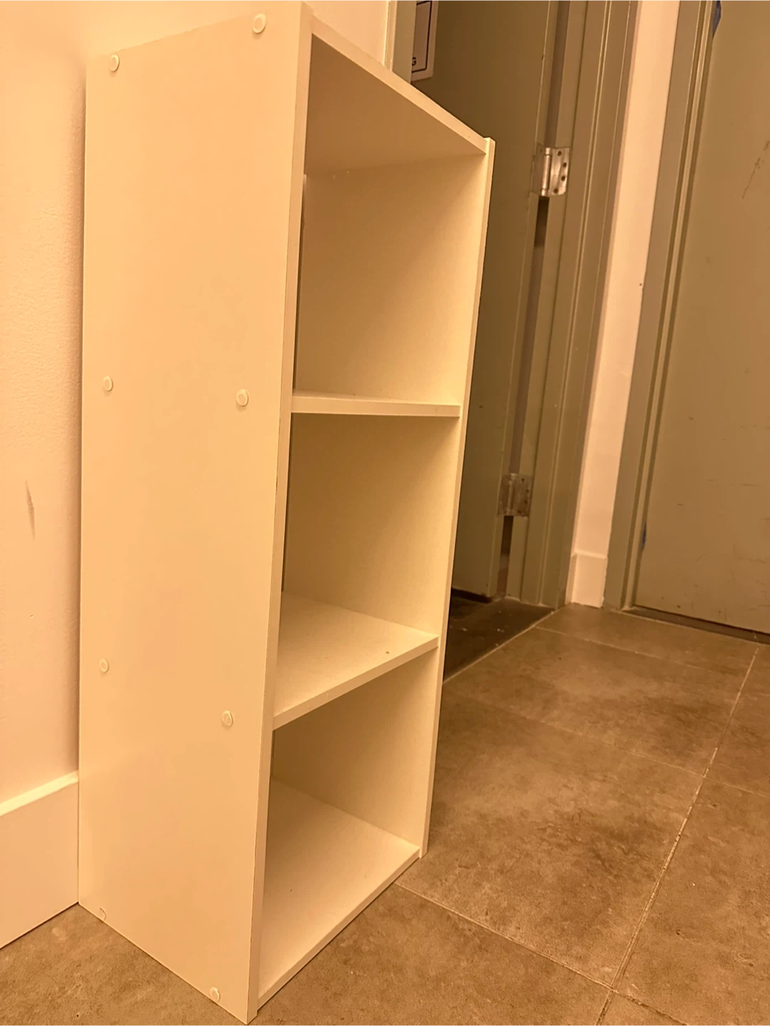 White 3-Tier Cube Shelf - photo 3