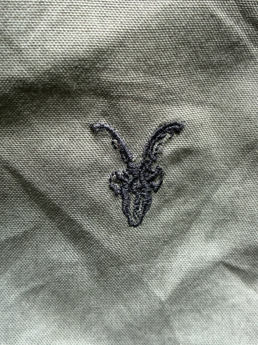 AllSaints Men’s Ramskull Shirt – Sage Grey / Olive – Size XS - photo 3