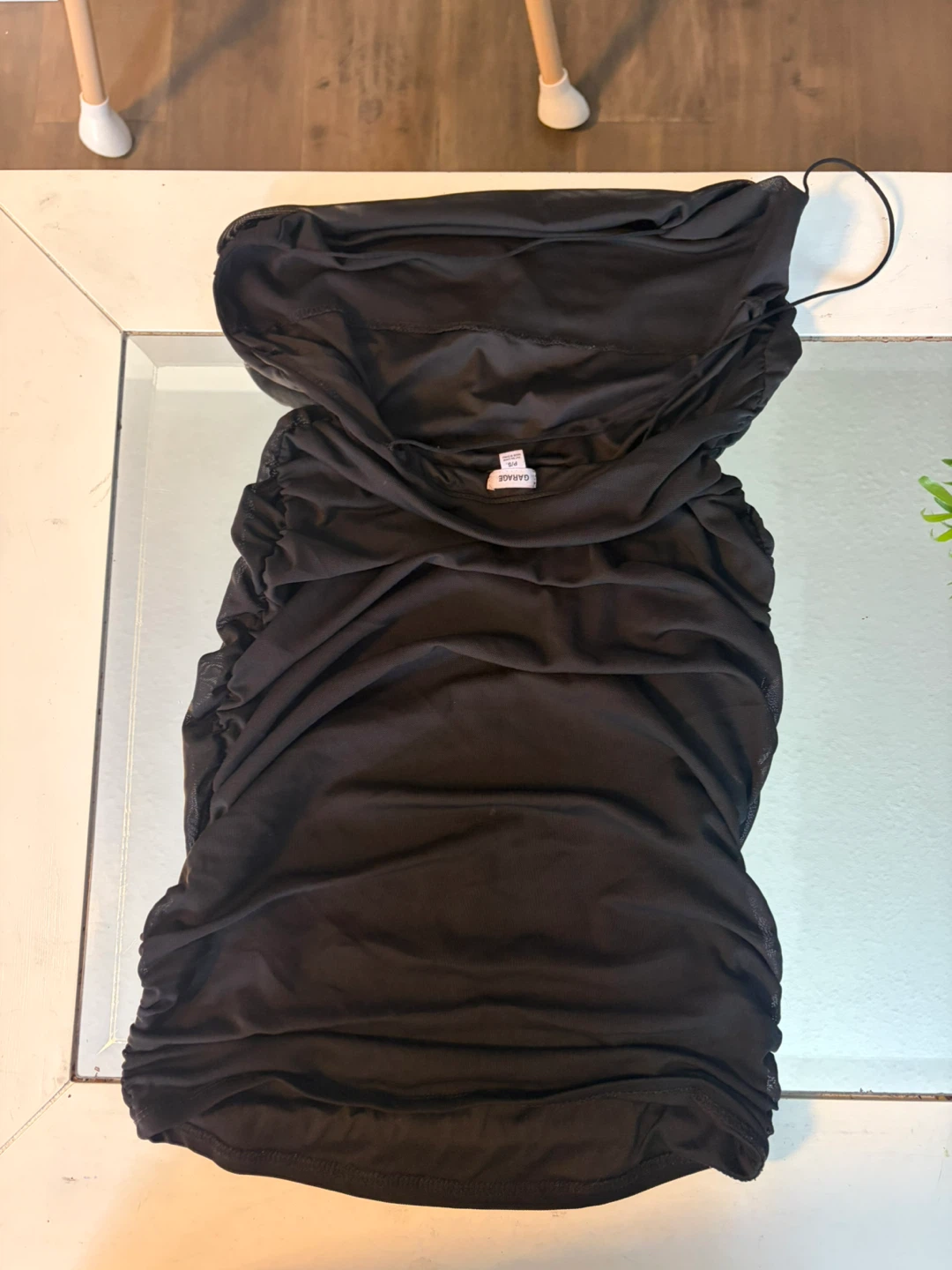 Garage Black Ruched Mini Dress - photo 2