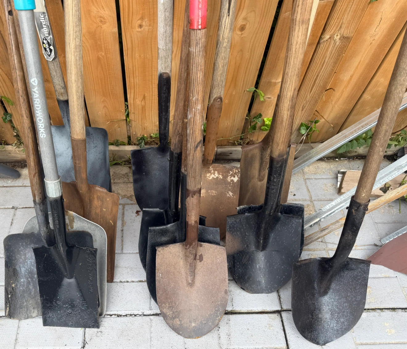 Assorted Garden Shovels and Spades