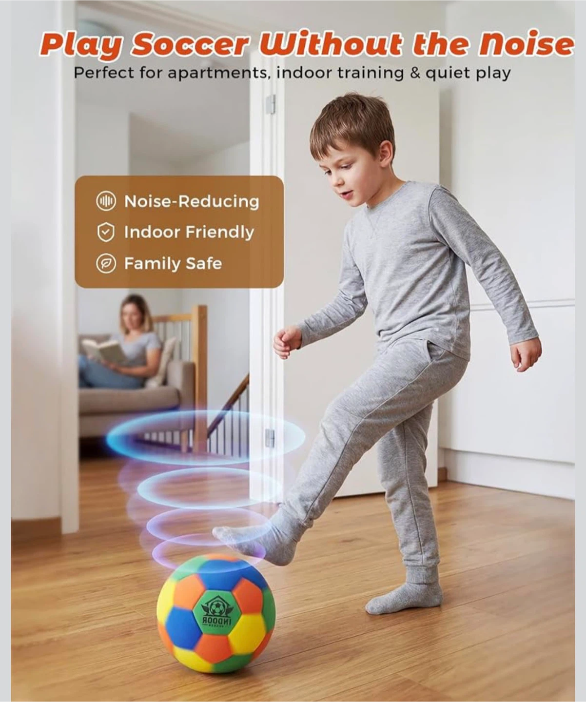 Indoor Soccer Ball for Kids - Safe, Quiet Play - photo 2