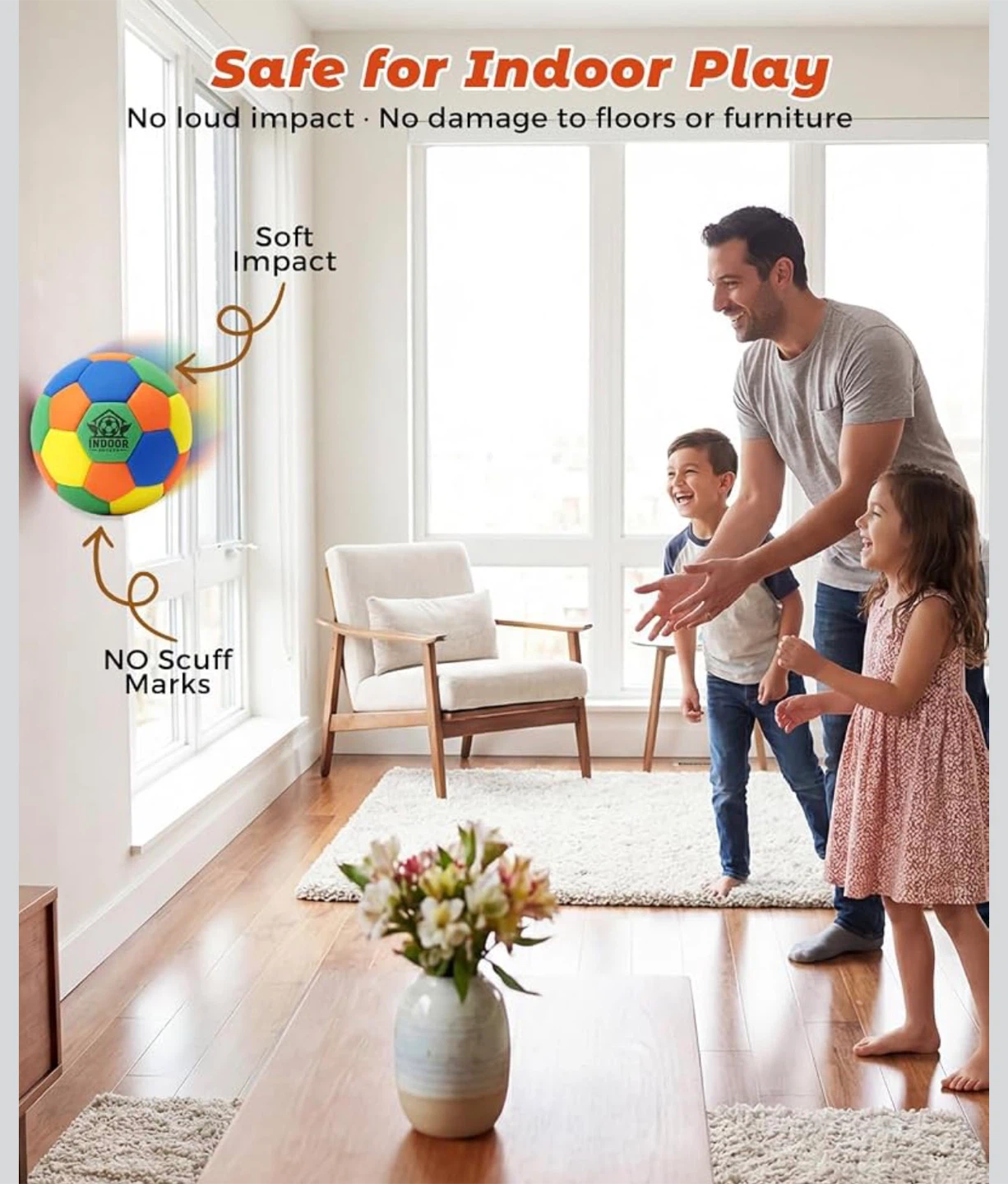 Indoor Soccer Ball for Kids - Safe, Quiet Play - photo 3