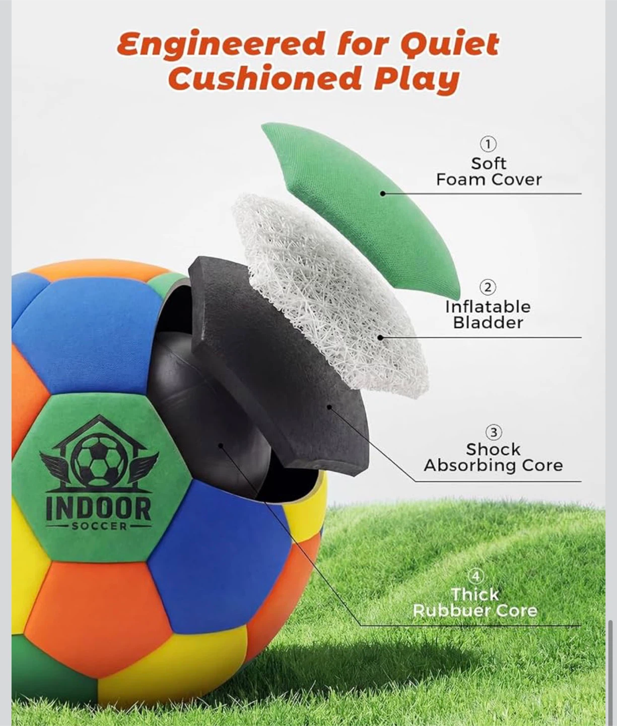 Indoor Soccer Ball for Kids - Safe, Quiet Play - photo 5