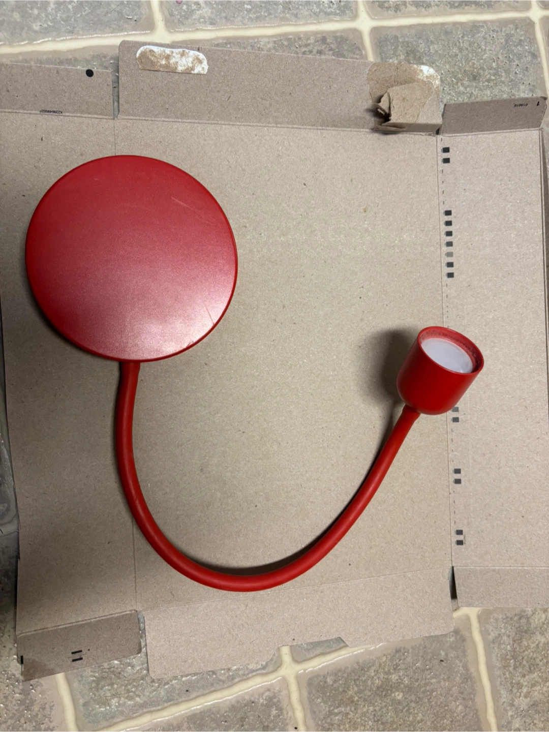 Red Wall-Mounted Gooseneck Lamp IKEA
