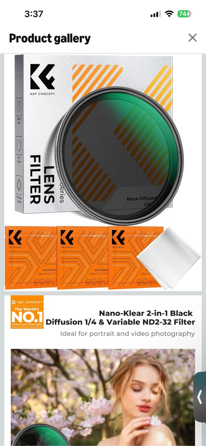 K&F Concept Nano-K Series Variable ND 2-400 Lens Filter - photo 5