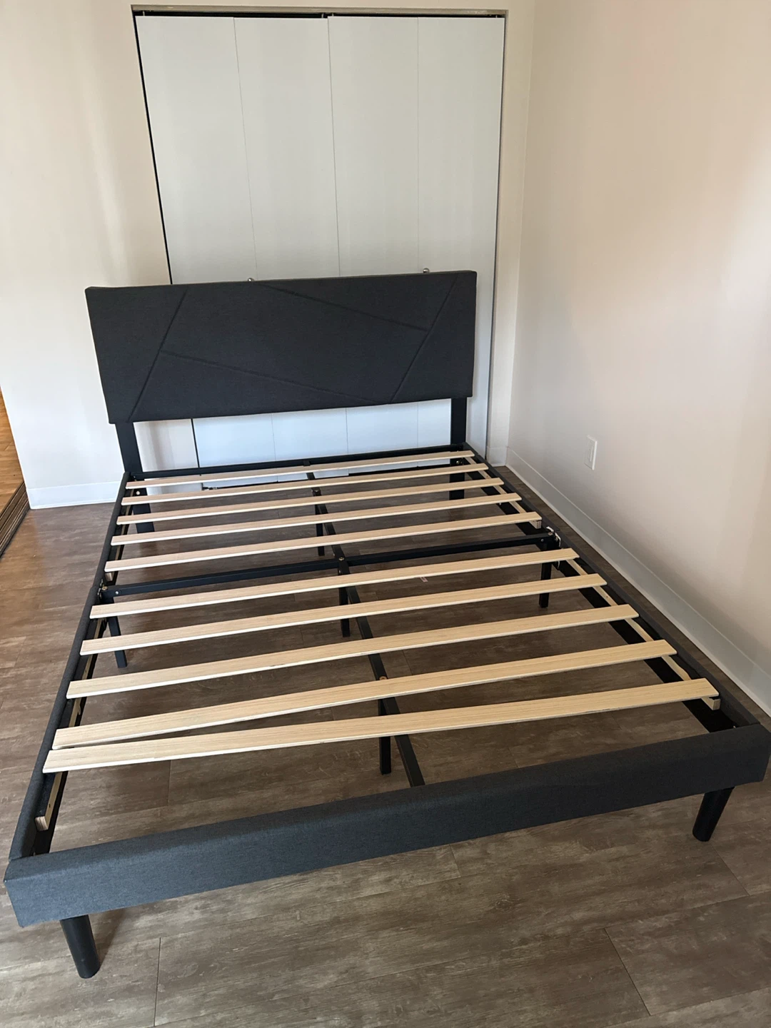 Dark Grey Upholstered Bed Frame