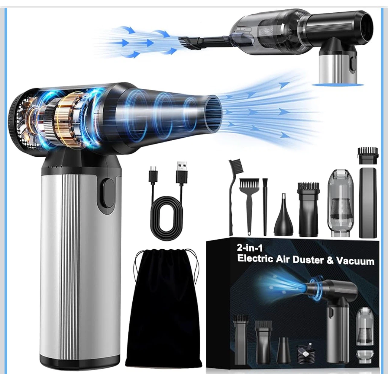 3-in-1 Electric Air Duster & Vacuum