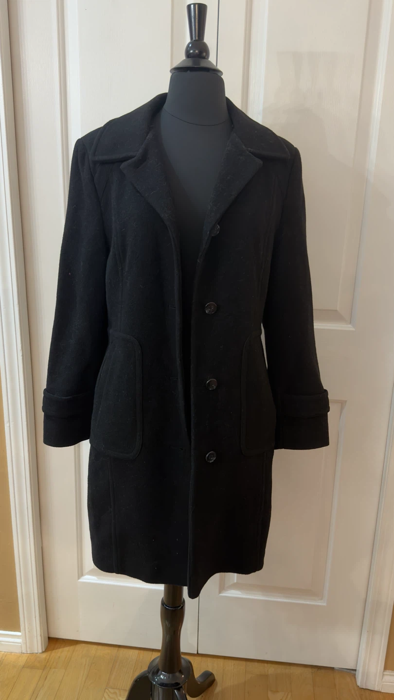 Black Petite Wool Coat Size 4