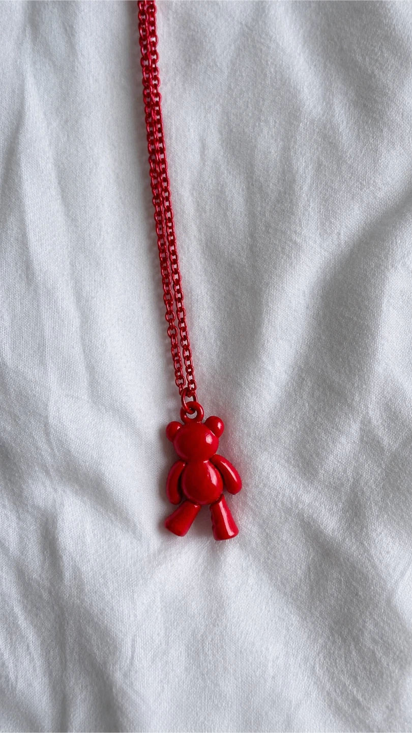 Pink Teddy Bear Charm Necklace - photo 3