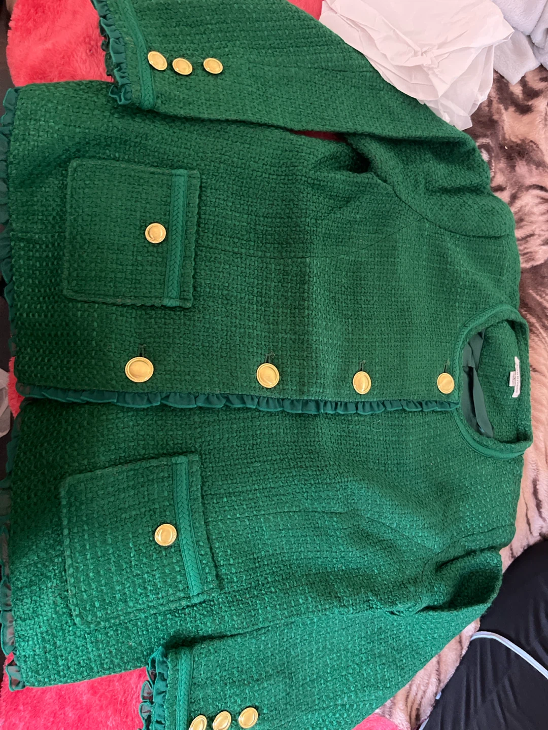 Banana Republic Green Tweed Jacket