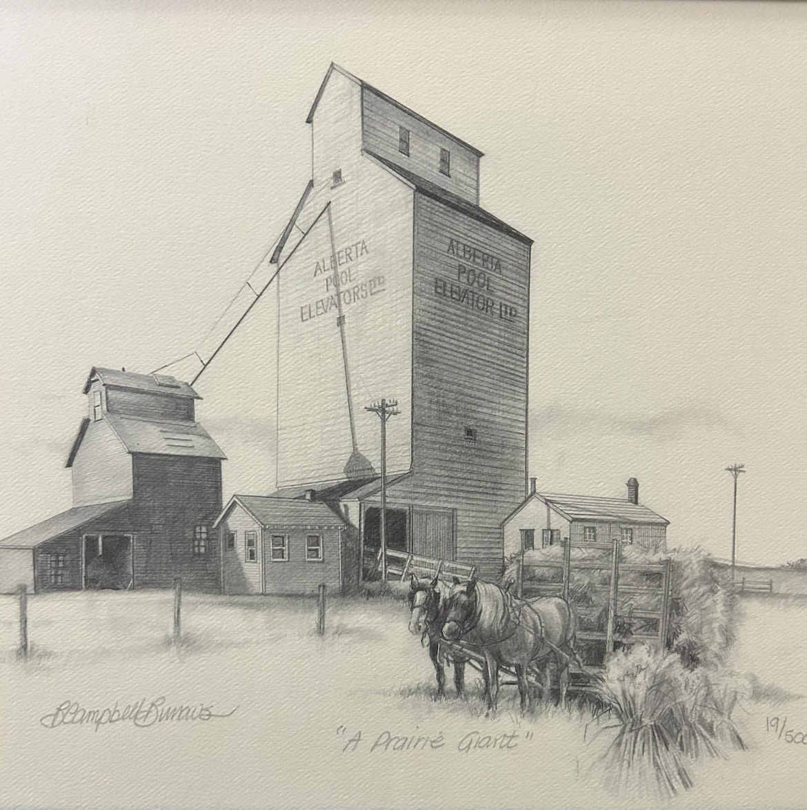 B. Campbell Burrows Signed Print A Prairie Giant - photo 4